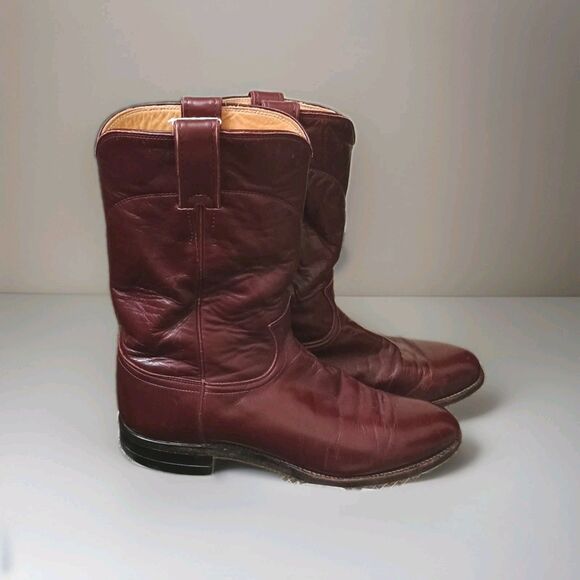 Justin Boots Other - Men's Red Brown Justin Leather Western Cowboy Boots Sz 12 E